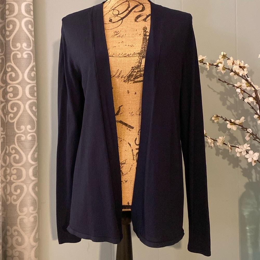 The Limited Navy Textured Open Front Cardigan